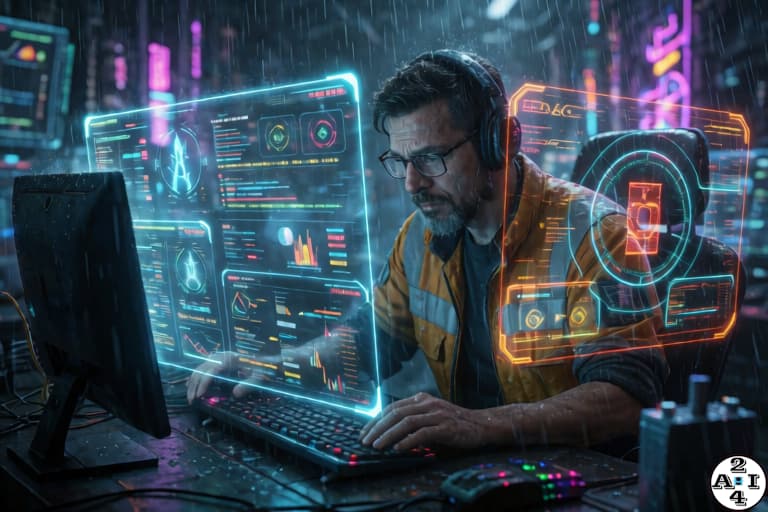 相次ぐサイバー攻撃や情報漏えいに備えてセキュリティ強化の対策をするシステムエンジニア