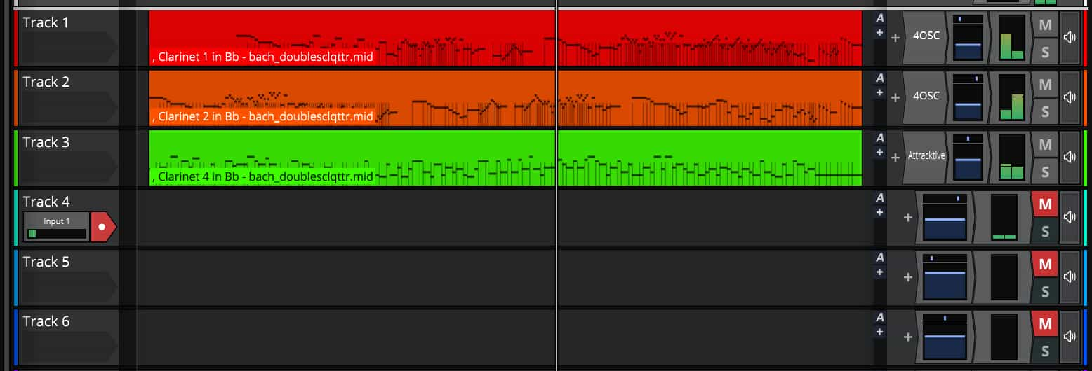 Waveform Free でBWV1043のお手本再生